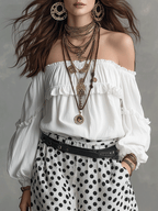 Bohemian Polka Dot Skirt Set