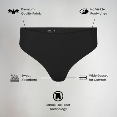 Thandi™ Olora Invisible Camel Toe Thong High Rise