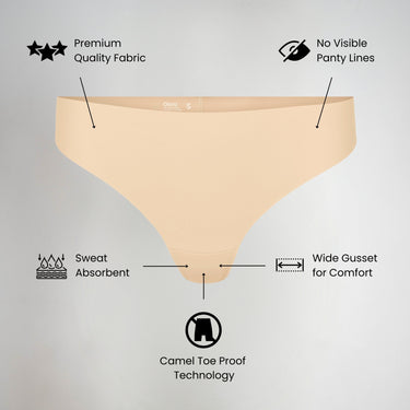 Thandi™ Olora Invisible Camel Toe Thong Mid Rise