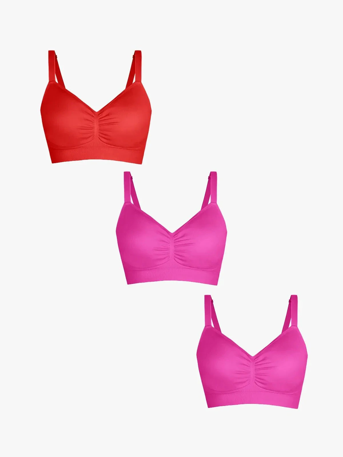 3-Pack Seamless Comfort Removable Pad Everyday Bra Bundle
