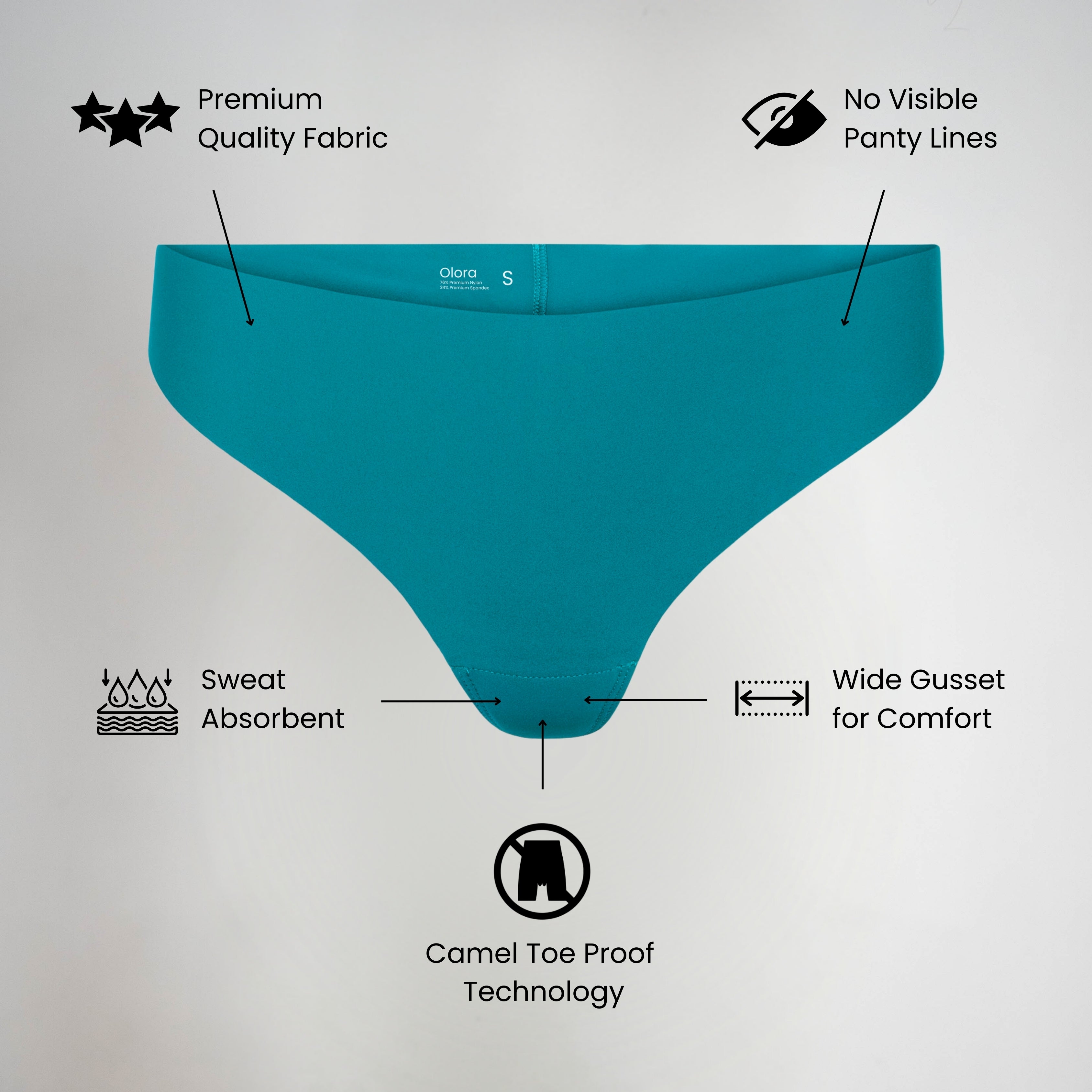 Thandi™ Olora Invisible Camel Toe Thong Mid Rise