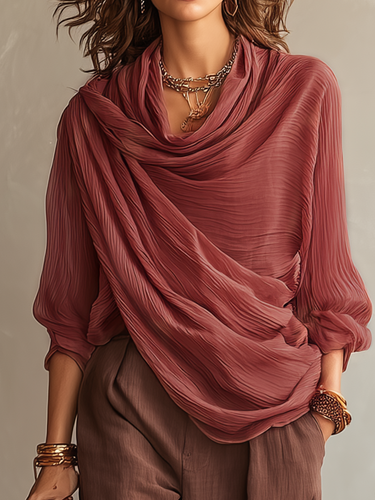 Refined Draped Silhouette Pants Set