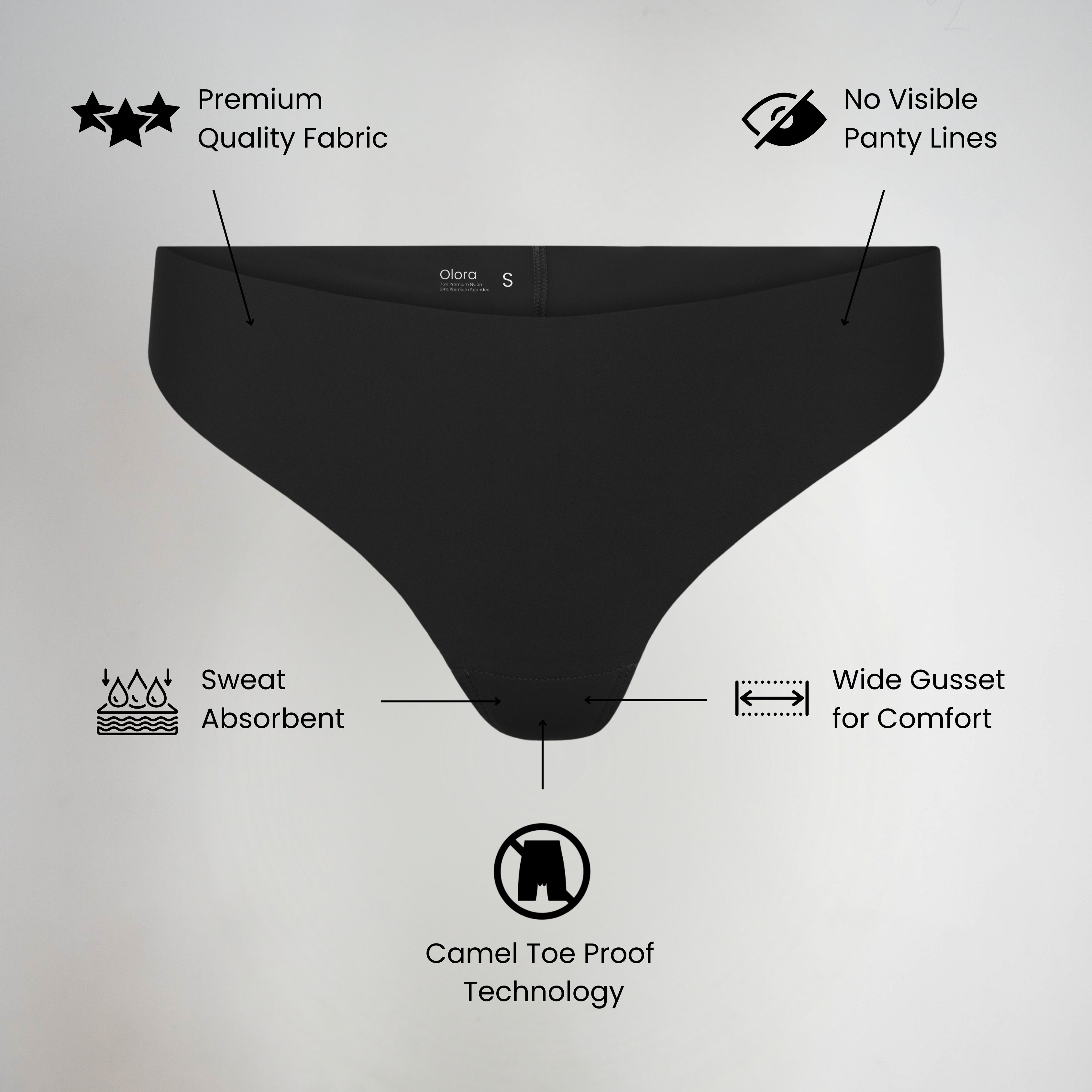 Thandi™ Olora Invisible Camel Toe Thong Mid Rise