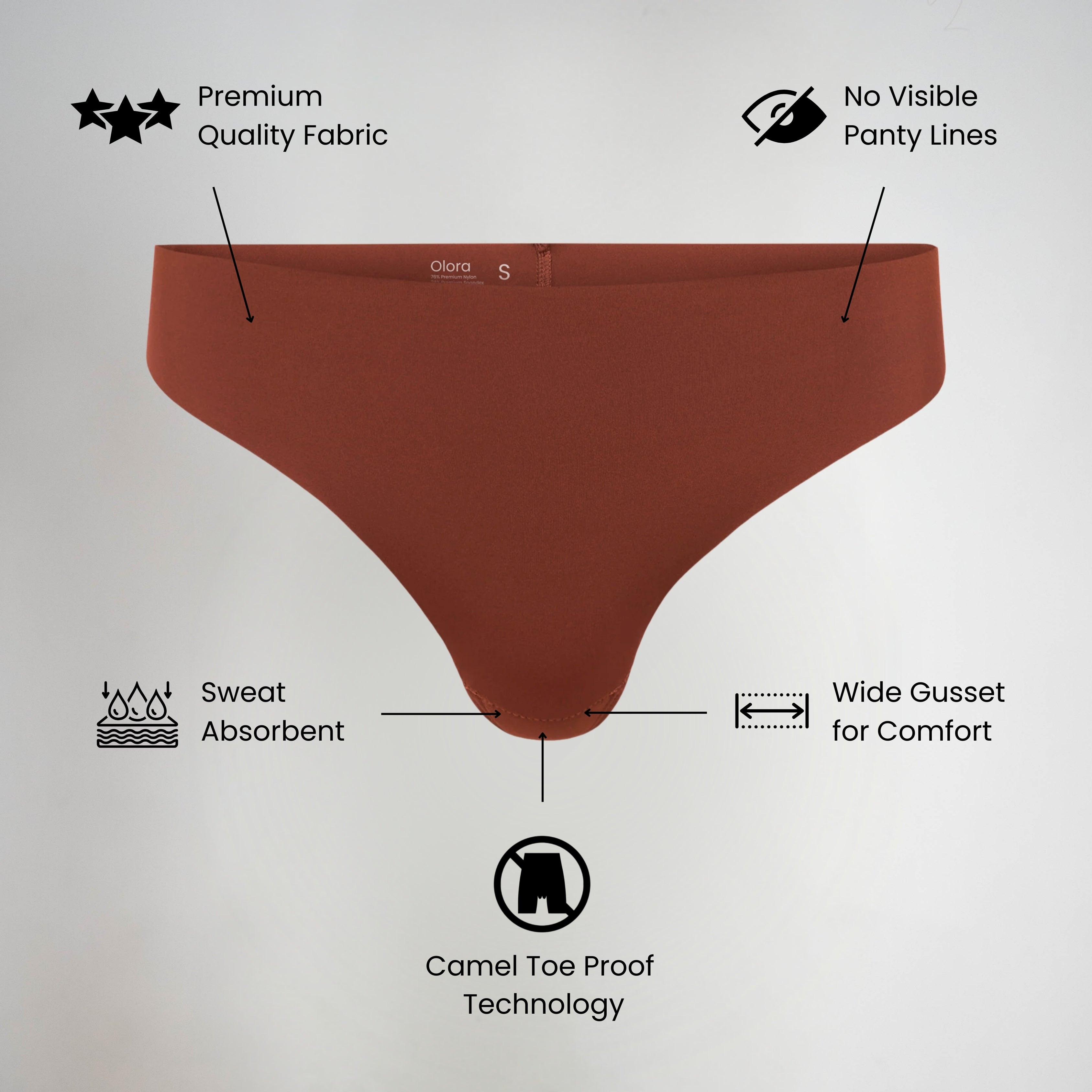 Thandi™ Olora Invisible Camel Toe Thong Mid Rise