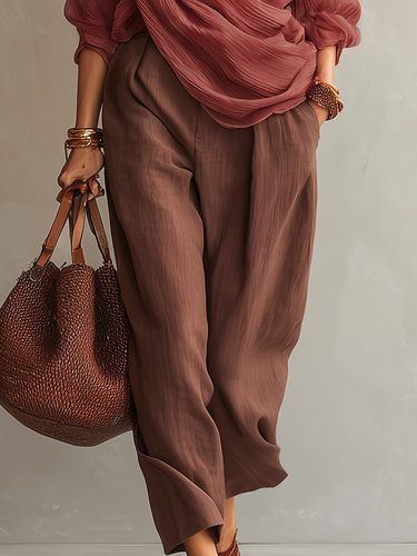 Refined Draped Silhouette Pants Set