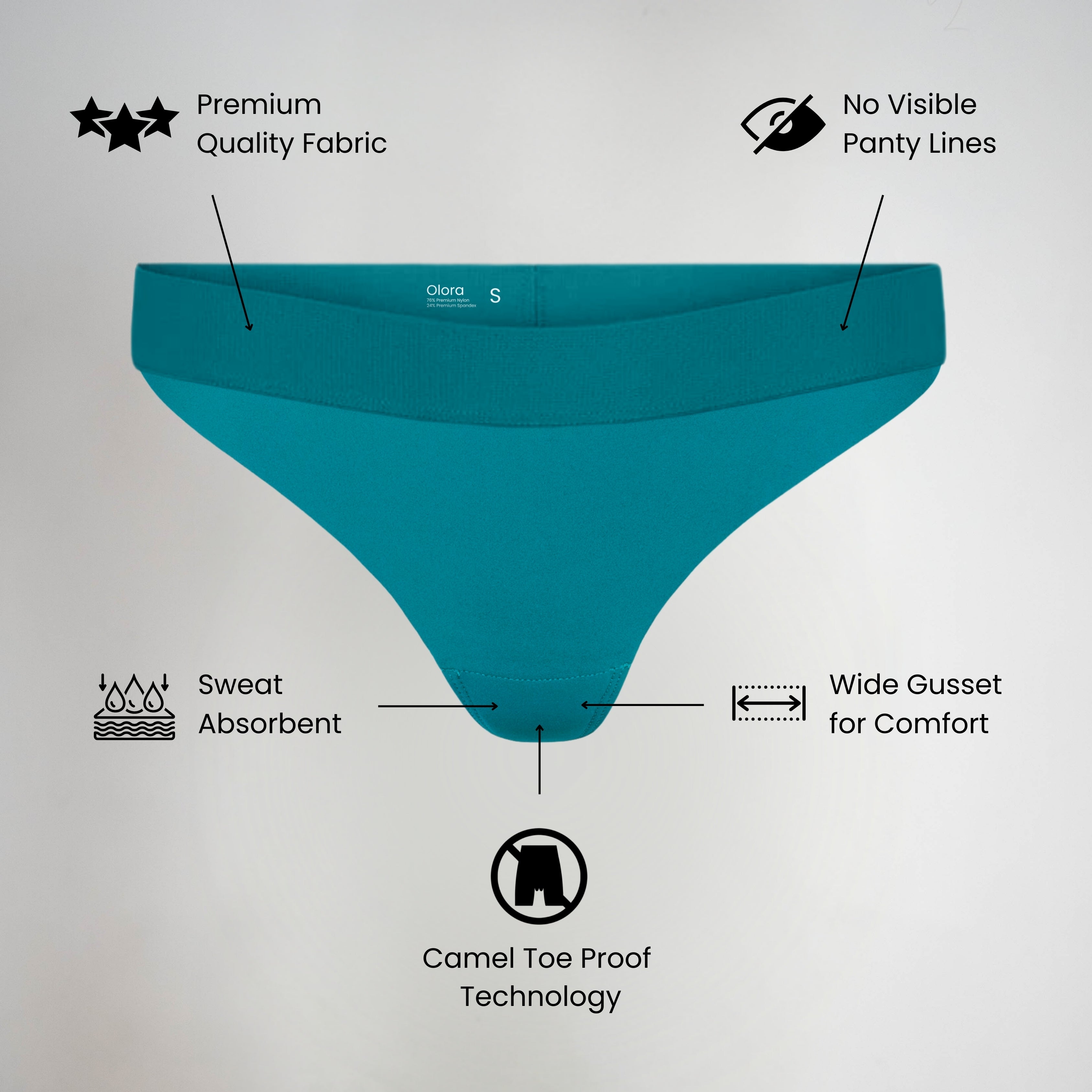 Thandi™ Olora Invisible Camel Toe Thong Low Rise