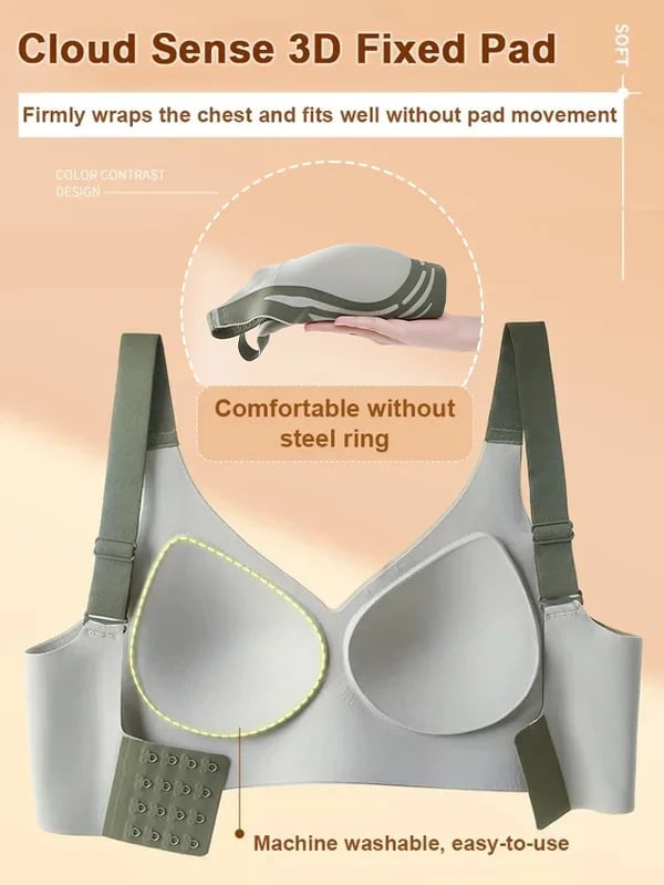 Thandisoft™ Anti-Sagging Support Shockproof Sports Fixed Cup Bra For Women