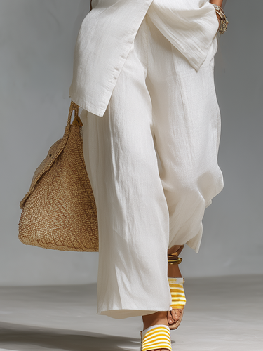 Effortless Sleeveless Linen Two-Piece Set