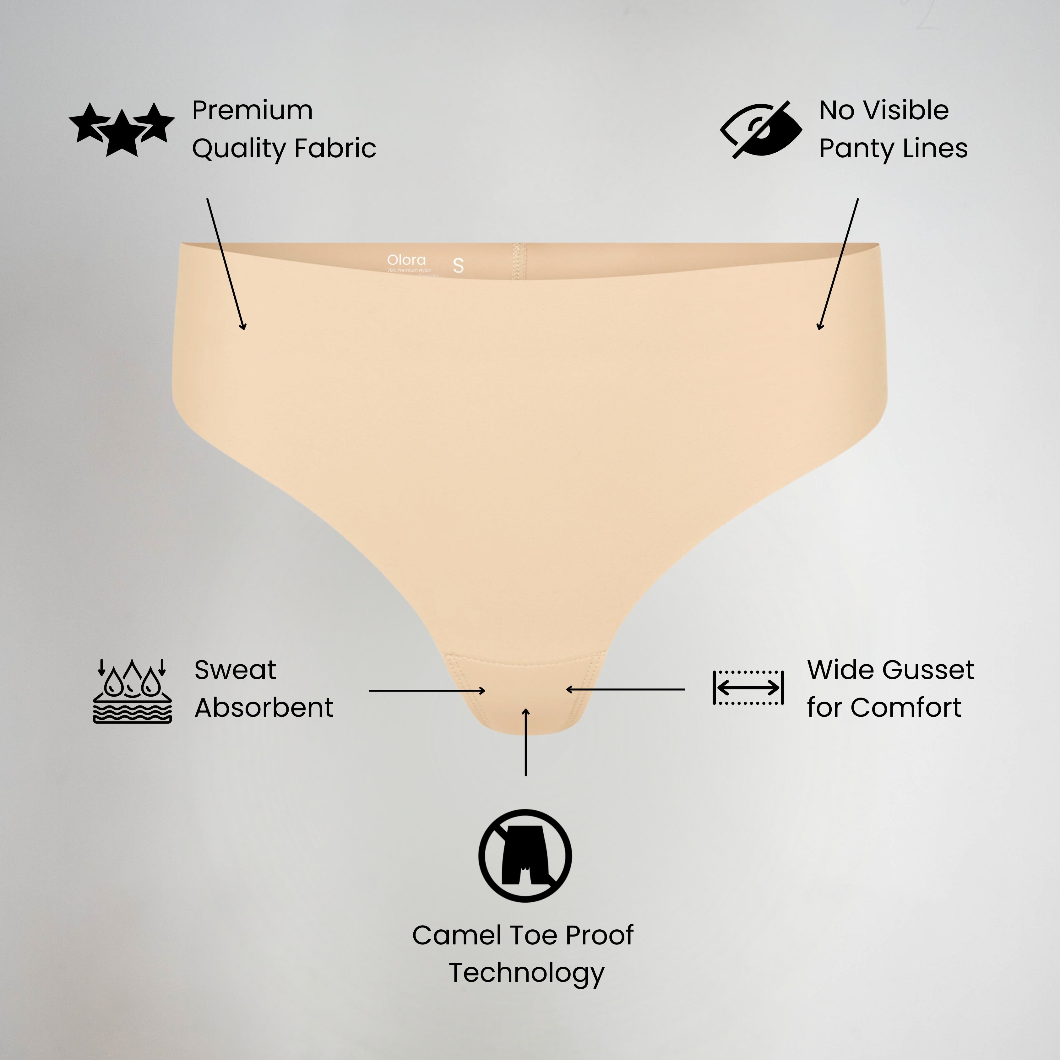 Thandi™ Olora Invisible Camel Toe Thong