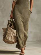 Effortless Bohemian Layered Wide-Leg Maxi Dress Shirt Set