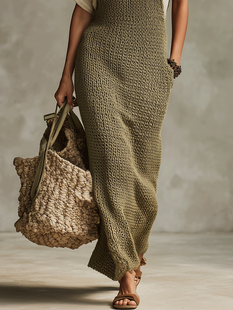 Effortless Bohemian Layered Wide-Leg Maxi Dress Shirt Set