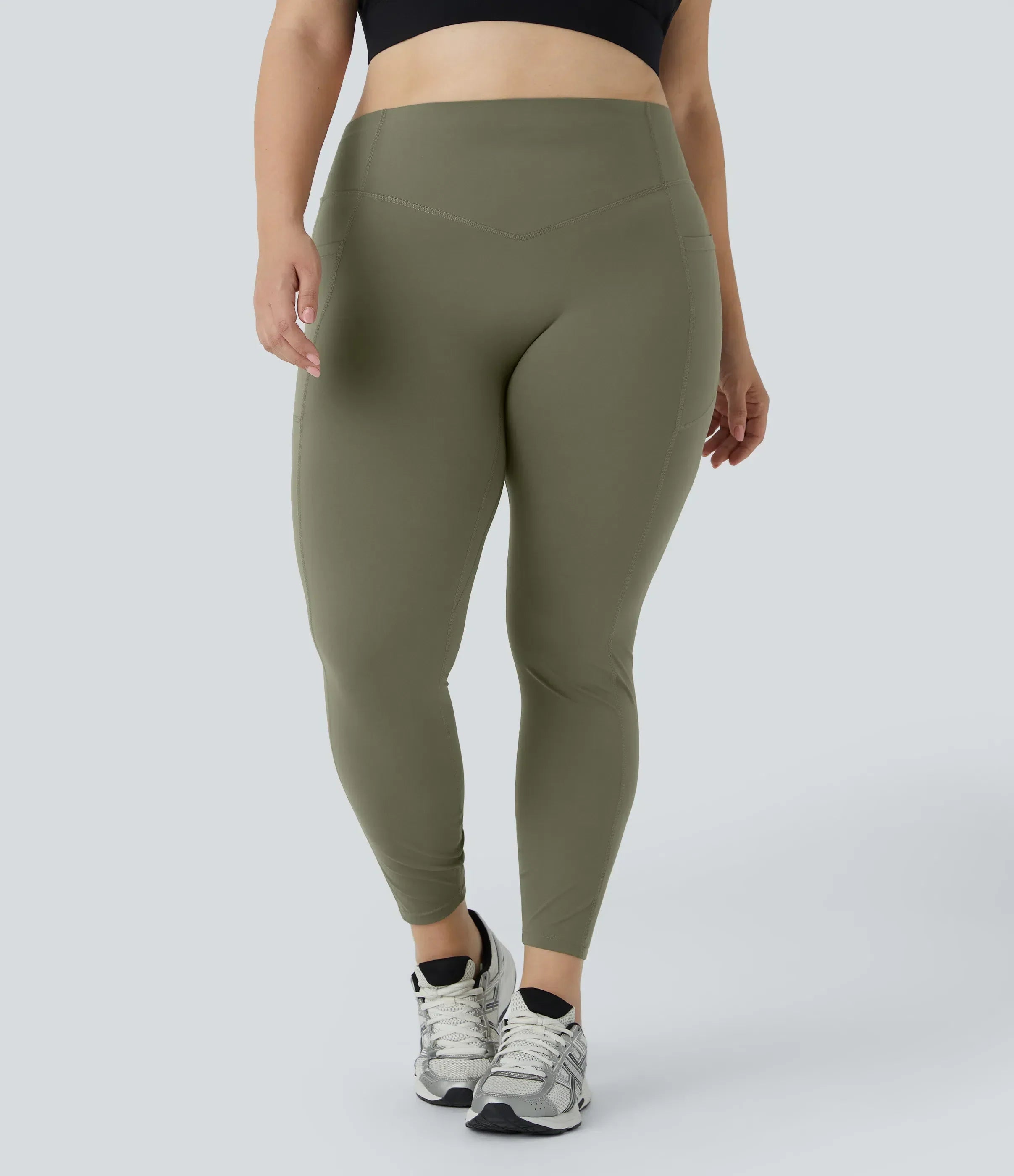 High Waisted Tummy Control Shaping Training Leggings Plus size 2.0