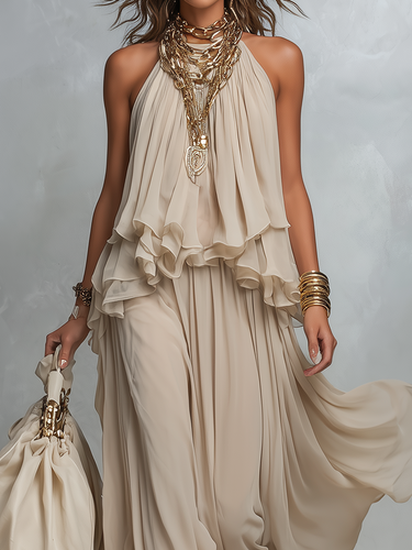 Ethereal Layered Halter Bohemian Set