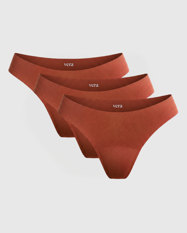 Vera’s Seamless Leakproof Thongs (3-Pack)