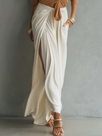 Soft Minimal Knit Skirt Ensemble