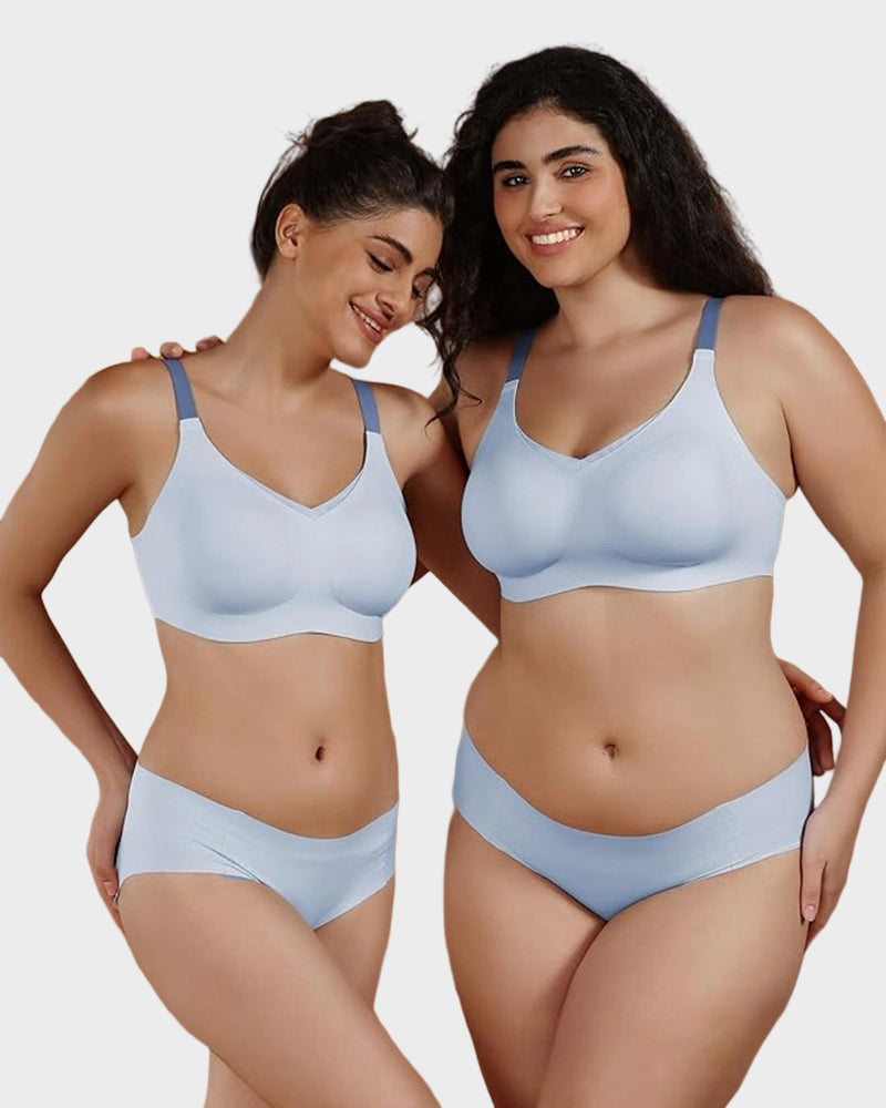 Breathable Mesh V-Neck Wireless Jelly Bra
