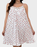 Ditsy Floral Lace-Trimmed Cami Sleep Dress
