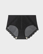 Elegant Antibacterial Mulberry Silk Mid-Waist Lace Panel Panties (3 Pack)