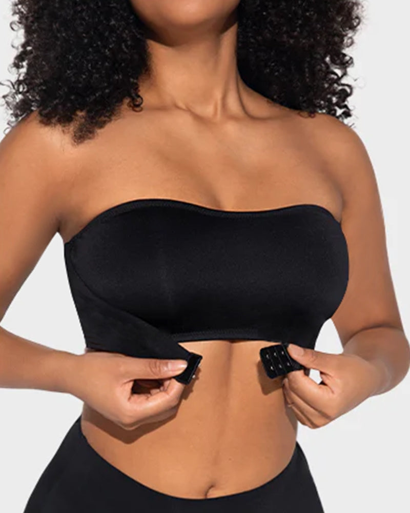 Front Closure Wireless Seamless Bandeau Bra