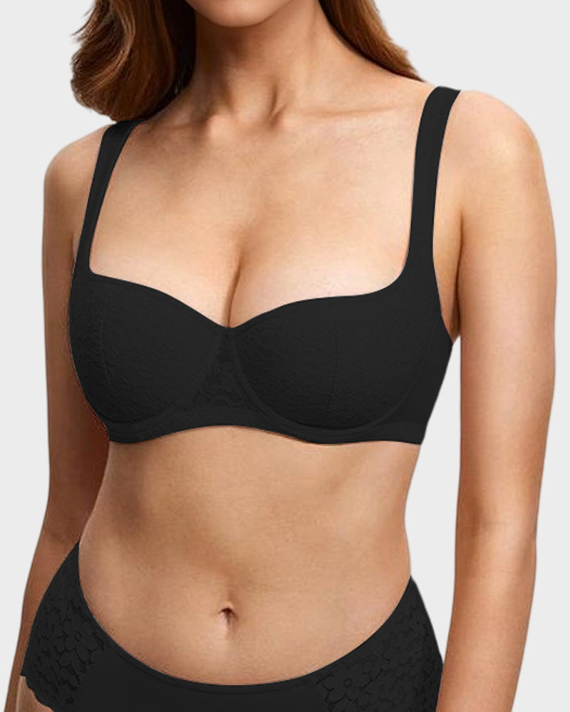 Lace Demi Underwire Balconette Bra