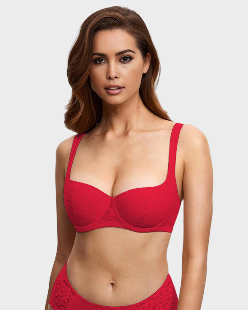 Lace Demi Underwire Balconette Bra