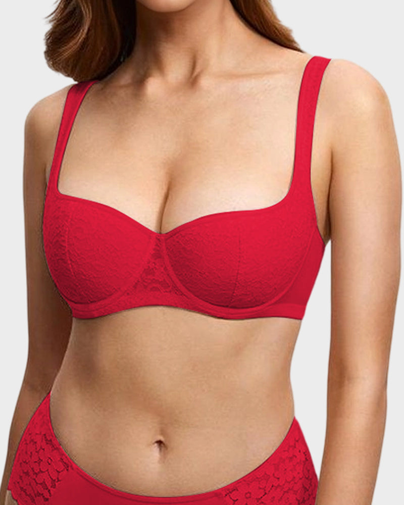 Lace Demi Underwire Balconette Bra