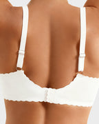 Lace Scalloped Wireless Seamless Push-Up Bra