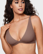 No Padding Plunge Triangle Bralette Bra
