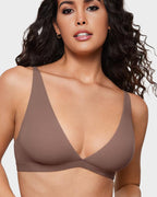No Padding Plunge Triangle Bralette Bra
