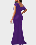 Off-Shoulder Mermaid Evening Maxi Dress