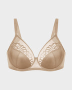 Plus-Size Pearl Shimmer Lace Minimizer Bra