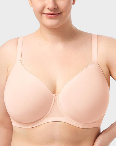 Plus Size Seamless Full Coverage T-Shirt Bra