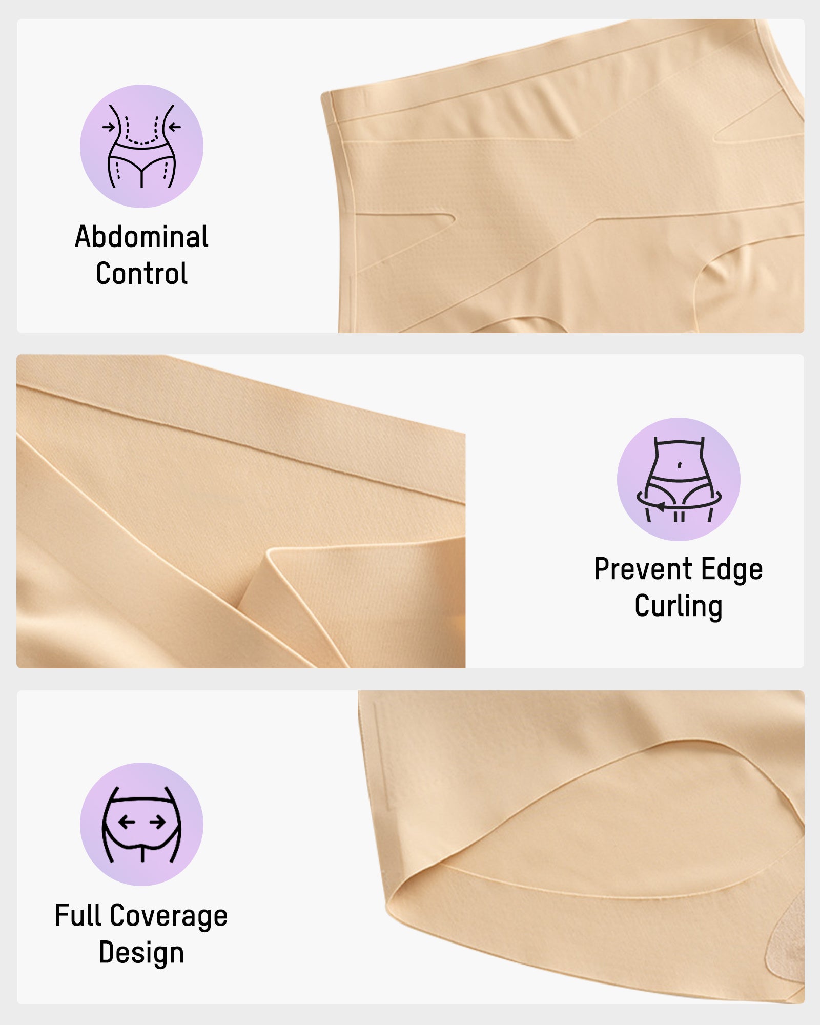 Seamless X-Shaping High-Waist Panties (6 Pack)