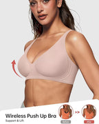 Thandibra™ Seamless Deep V Push-Up Wireless Bra No Underwire No Wires. No Pressure. Just All-Day Comfort.