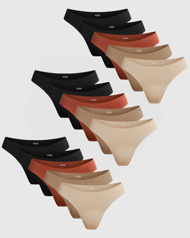 Vera’s Seamless Leakproof Thongs (15-Pack)