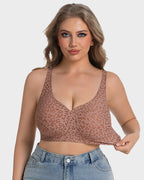 Thandibra™ Wireless Leopard V-Neck Contour Bra No Underwire No Wires. No Pressure. Just All-Day Comfort.