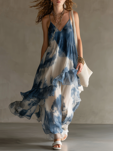 Dreamy Blue Ombre Camisole & Flowing Pants Set