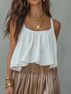 Fluid Sleeveless Skirt Set