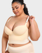 Built-In Shapewear Longline Push-Up Bra
