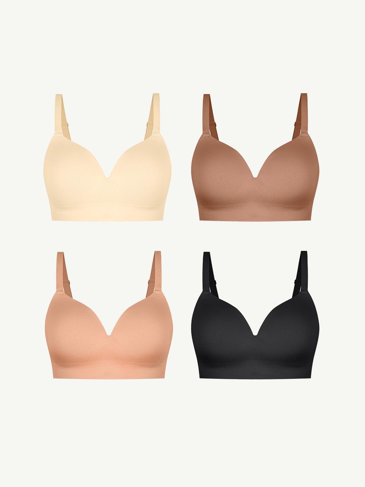 Bundle Save - Seamless Wireless Built-in Cups Comfort Smoothing Bra