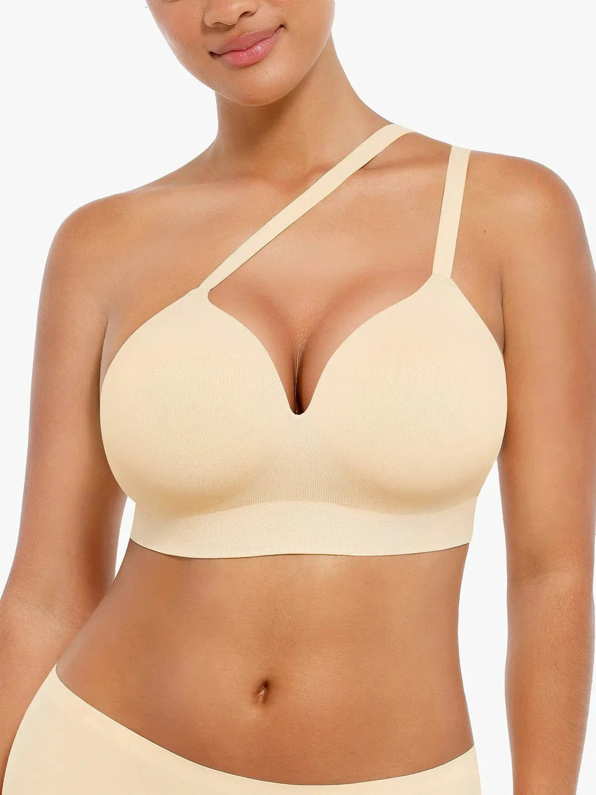 Seamless Push-Up V-Neck Wide-Strap Bras