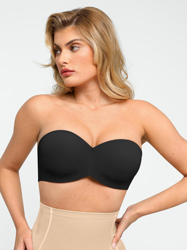 Seamless Push-Up V-Neck Wide-Strap Bras