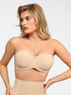 Seamless Push-Up V-Neck Wide-Strap Bras
