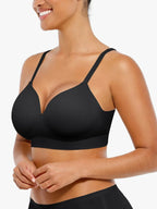 Seamless Wireless V-Neck Push-Up Bra