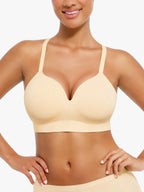 Seamless Wireless V-Neck Push-Up Bra