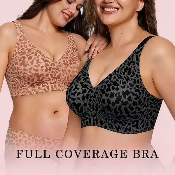 Thandi™ Super Firming Leopard Print Jelly Bra | Women Wire free Bras No More Sagging Breas Just All-Day Comfortts