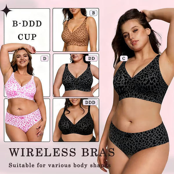 Thandi™ Super Firming Leopard Print Jelly Bra | Women Wire free Bras No More Sagging Breas Just All-Day Comfortts
