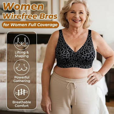 Thandi™ Super Firming Leopard Print Jelly Bra | Women Wire free Bras No More Sagging Breas Just All-Day Comfortts
