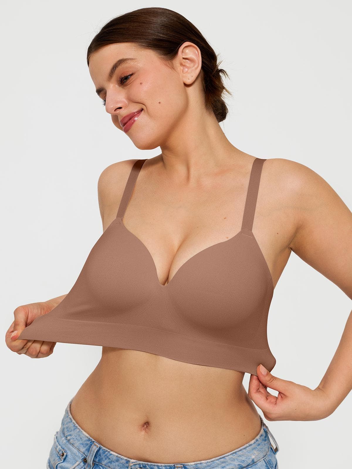 4-Pack ContourLift™  Seamless Wireless Shaping Push Up Bra Bundle