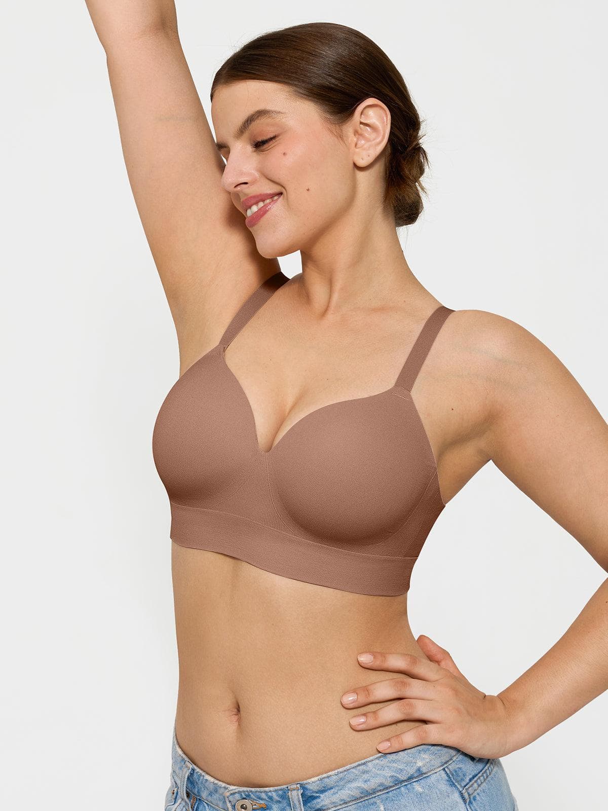 4-Pack ContourLift™  Seamless Wireless Shaping Push Up Bra Bundle
